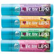 4 flavored Lip Balms