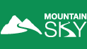 Mountain Sky logo green banner