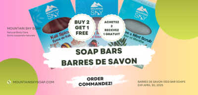 Buy 2 get 1 free soap bars